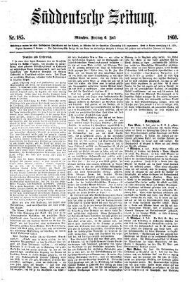 Süddeutsche Zeitung Freitag 6. Juli 1860