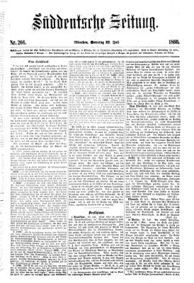 Süddeutsche Zeitung Sonntag 22. Juli 1860