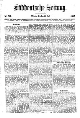 Süddeutsche Zeitung Dienstag 24. Juli 1860