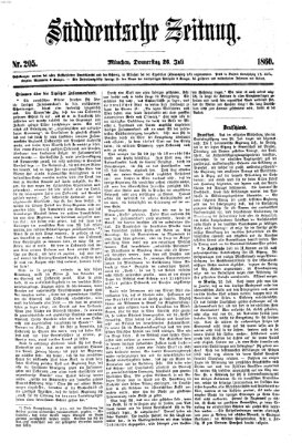 Süddeutsche Zeitung Donnerstag 26. Juli 1860