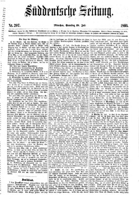 Süddeutsche Zeitung Samstag 28. Juli 1860