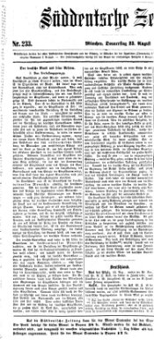 Süddeutsche Zeitung Donnerstag 23. August 1860