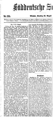 Süddeutsche Zeitung Samstag 25. August 1860