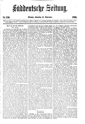 Süddeutsche Zeitung Samstag 15. September 1860