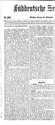 Süddeutsche Zeitung Freitag 28. September 1860