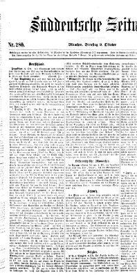 Süddeutsche Zeitung Dienstag 9. Oktober 1860