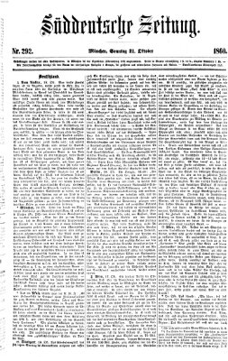 Süddeutsche Zeitung Sonntag 21. Oktober 1860