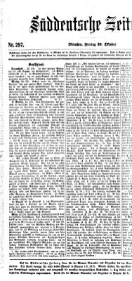 Süddeutsche Zeitung Freitag 26. Oktober 1860