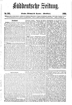 Süddeutsche Zeitung. Morgenblatt (Süddeutsche Zeitung) Mittwoch 26. Dezember 1860