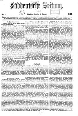 Süddeutsche Zeitung. Morgenblatt (Süddeutsche Zeitung) Dienstag 1. Januar 1861