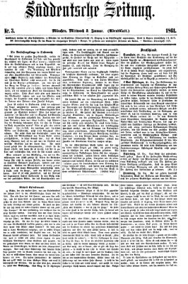 Süddeutsche Zeitung. Morgenblatt (Süddeutsche Zeitung) Mittwoch 2. Januar 1861