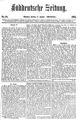 Süddeutsche Zeitung. Morgenblatt (Süddeutsche Zeitung) Freitag 11. Januar 1861