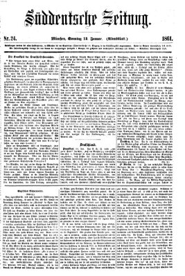 Süddeutsche Zeitung. Morgenblatt (Süddeutsche Zeitung) Sonntag 13. Januar 1861