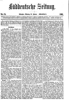 Süddeutsche Zeitung. Morgenblatt (Süddeutsche Zeitung) Montag 14. Januar 1861