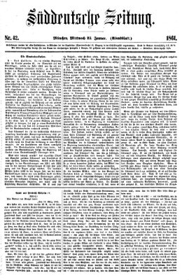 Süddeutsche Zeitung. Morgenblatt (Süddeutsche Zeitung) Mittwoch 23. Januar 1861