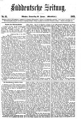 Süddeutsche Zeitung. Morgenblatt (Süddeutsche Zeitung) Donnerstag 24. Januar 1861