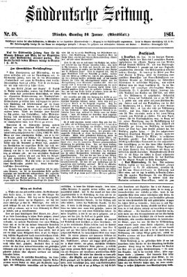 Süddeutsche Zeitung. Morgenblatt (Süddeutsche Zeitung) Samstag 26. Januar 1861