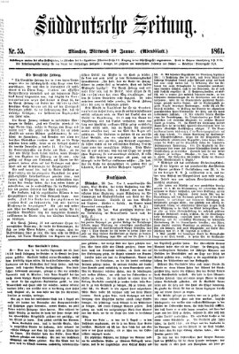 Süddeutsche Zeitung. Morgenblatt (Süddeutsche Zeitung) Mittwoch 30. Januar 1861