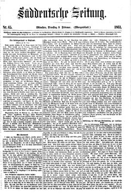 Süddeutsche Zeitung. Morgenblatt (Süddeutsche Zeitung) Dienstag 5. Februar 1861