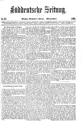 Süddeutsche Zeitung. Morgenblatt (Süddeutsche Zeitung) Mittwoch 6. Februar 1861