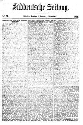 Süddeutsche Zeitung. Morgenblatt (Süddeutsche Zeitung) Samstag 9. Februar 1861