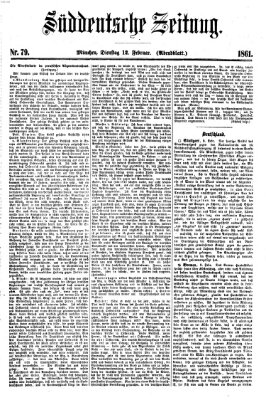 Süddeutsche Zeitung. Morgenblatt (Süddeutsche Zeitung) Dienstag 12. Februar 1861