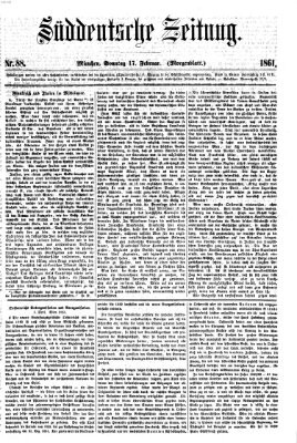 Süddeutsche Zeitung. Morgenblatt (Süddeutsche Zeitung) Sonntag 17. Februar 1861