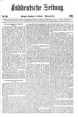 Süddeutsche Zeitung. Morgenblatt (Süddeutsche Zeitung) Samstag 23. Februar 1861