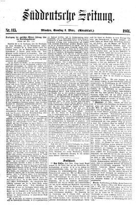 Süddeutsche Zeitung. Morgenblatt (Süddeutsche Zeitung) Samstag 2. März 1861