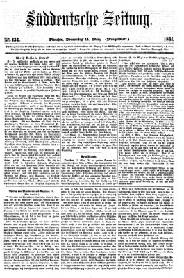 Süddeutsche Zeitung. Morgenblatt (Süddeutsche Zeitung) Donnerstag 14. März 1861