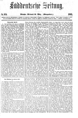 Süddeutsche Zeitung. Morgenblatt (Süddeutsche Zeitung) Mittwoch 20. März 1861