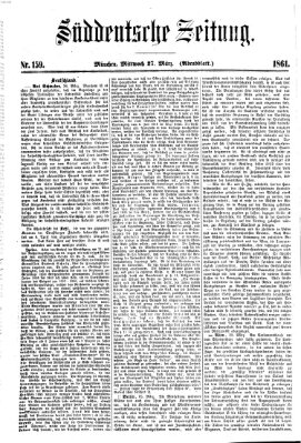 Süddeutsche Zeitung. Morgenblatt (Süddeutsche Zeitung) Mittwoch 27. März 1861