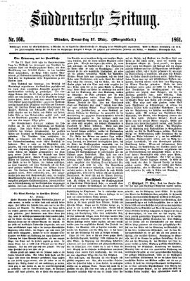 Süddeutsche Zeitung. Morgenblatt (Süddeutsche Zeitung) Mittwoch 27. März 1861