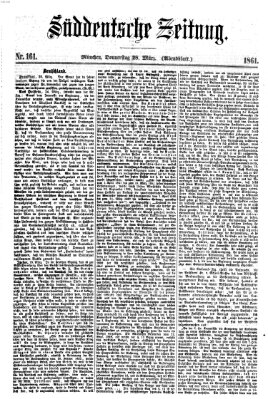 Süddeutsche Zeitung. Morgenblatt (Süddeutsche Zeitung) Donnerstag 28. März 1861