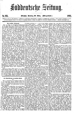 Süddeutsche Zeitung. Morgenblatt (Süddeutsche Zeitung) Samstag 30. März 1861