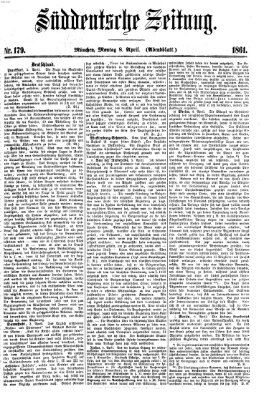 Süddeutsche Zeitung. Morgenblatt (Süddeutsche Zeitung) Montag 8. April 1861