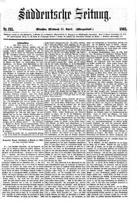 Süddeutsche Zeitung. Morgenblatt (Süddeutsche Zeitung) Mittwoch 17. April 1861