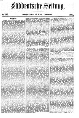 Süddeutsche Zeitung. Morgenblatt (Süddeutsche Zeitung) Freitag 19. April 1861