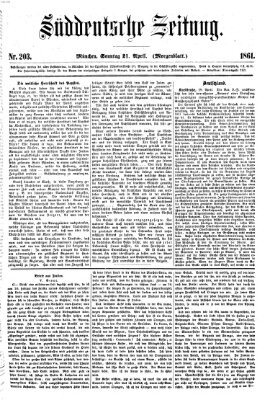 Süddeutsche Zeitung. Morgenblatt (Süddeutsche Zeitung) Sonntag 21. April 1861