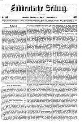 Süddeutsche Zeitung. Morgenblatt (Süddeutsche Zeitung) Dienstag 23. April 1861