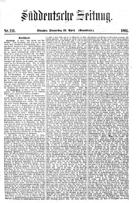 Süddeutsche Zeitung. Morgenblatt (Süddeutsche Zeitung) Donnerstag 25. April 1861