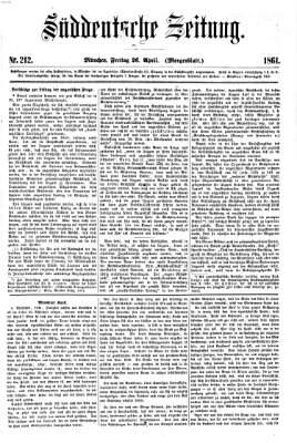 Süddeutsche Zeitung. Morgenblatt (Süddeutsche Zeitung) Freitag 26. April 1861