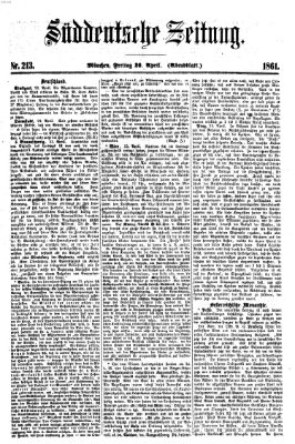 Süddeutsche Zeitung. Morgenblatt (Süddeutsche Zeitung) Freitag 26. April 1861