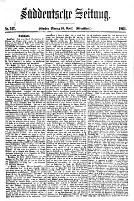 Süddeutsche Zeitung. Morgenblatt (Süddeutsche Zeitung) Montag 29. April 1861