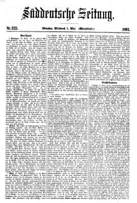 Süddeutsche Zeitung. Morgenblatt (Süddeutsche Zeitung) Mittwoch 1. Mai 1861