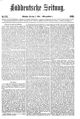 Süddeutsche Zeitung. Morgenblatt (Süddeutsche Zeitung) Freitag 3. Mai 1861