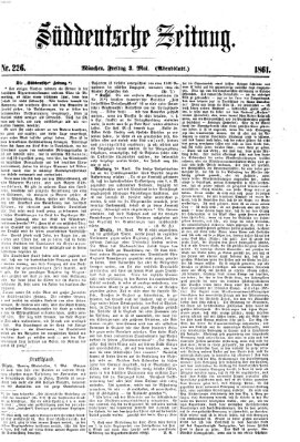 Süddeutsche Zeitung. Morgenblatt (Süddeutsche Zeitung) Freitag 3. Mai 1861