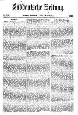 Süddeutsche Zeitung. Morgenblatt (Süddeutsche Zeitung) Samstag 4. Mai 1861