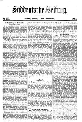 Süddeutsche Zeitung. Morgenblatt (Süddeutsche Zeitung) Dienstag 7. Mai 1861