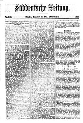 Süddeutsche Zeitung. Morgenblatt (Süddeutsche Zeitung) Samstag 11. Mai 1861